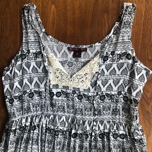 Rock & Roll Cowgirl Boho Print Baby Doll Dress